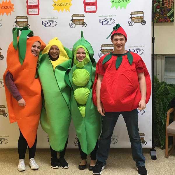 Members of Future Business Leaders of America at Souderton Area Senior High School dressed up as vegetables for last year's Locally Grown Showcase.