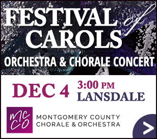 Montgomery County Chorale and Orchestra's popular Festival of Carols concert will feature exciting music and inspirational readings around the theme of Gloria! Angels Resound! We will present various works for choir and orchestra as well as new arrangements of traditional carols. You will not want to miss this! 