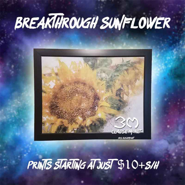 Clause Monet Art - Breakthrough Sunflower