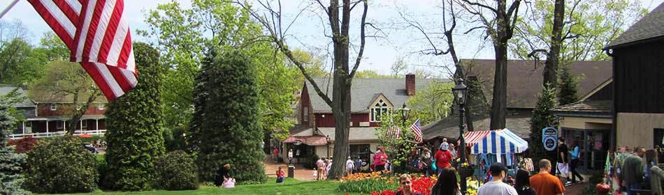 Peddler's Village is a 42-acre, outdoor shopping mall featuring 65 retail shops and merchants, 3 restaurants, a 71 room hotel and a Family Entertainment Center. in the Doylestown, Bucks County PA area