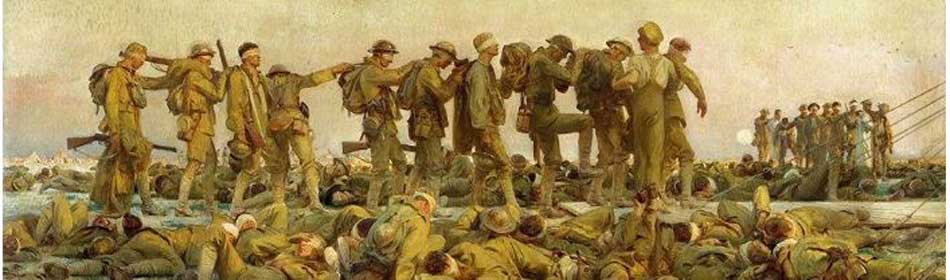 John Singer Sargent - Gassed, 1918 - Oil on canvas - (on display at Imperial War Museum, London, UK) in the Doylestown, Bucks County PA area